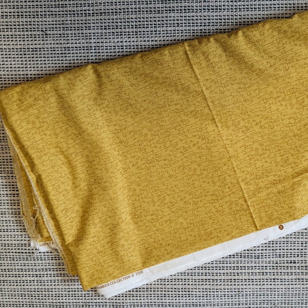 Retro Geometric Yellow Quilting Cotton Alexander Henry Fabric Collection 5 Yards